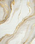 Elegant White Gold Agate Streaks Rug - Cutout View