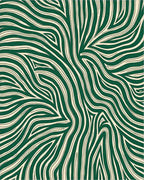 Emerald Cream Organic Flow Rug - Cutout View