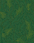 Emerald Leaf Pattern Lines Rug - Cutout View