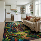 Enchanted Forest Castle Fantasy Landscape Rug Living Room View