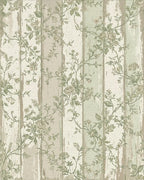 Faded Verdant Garden Wood Panels Rug - Cutout View
