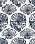 Fan Outline Botanical Pattern Rug - Cutout View