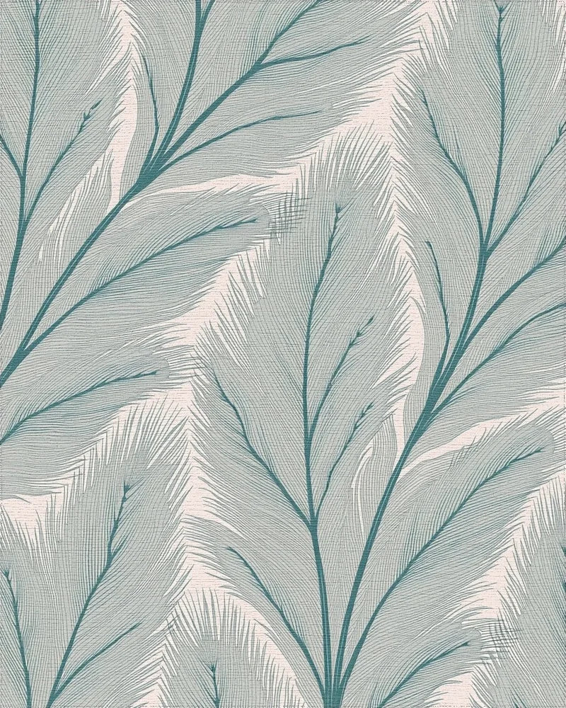 Feather Pattern Modern Abstract Rug - Cutout View