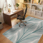 Feather Pattern Modern Abstract Rug Office View