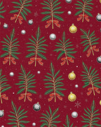 Festive Green Fir Tree Holiday Design Rug - Cutout View