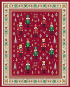 Festive Nutcracker Soldier Pattern Rug - Cutout View