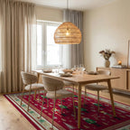 Festive Nutcracker Soldier Pattern Rug - Dining Room View