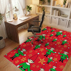 Festive Red Elf Star Shower Rug Office View