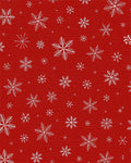 Festive Red Snowflake Scatter Rug - Cutout View