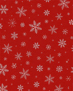 Festive Red Snowflake Scatter Rug - Cutout View