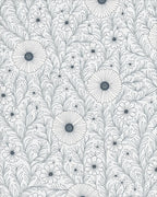 Floral Botanical Line Art Design Rug - Cutout View