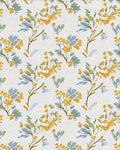 Floral Branches In Yellow And Blue Rug - Cutout View