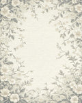 Floral Vine Botanical Pattern Design Rug - Cutout View