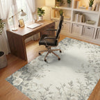 Floral Vine Botanical Pattern Design Rug Office View