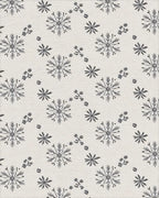 Folk Snowflakes And Buds Pattern Rug - Cutout View