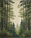 Forest Trees Woodland Scene Rug - Cutout View