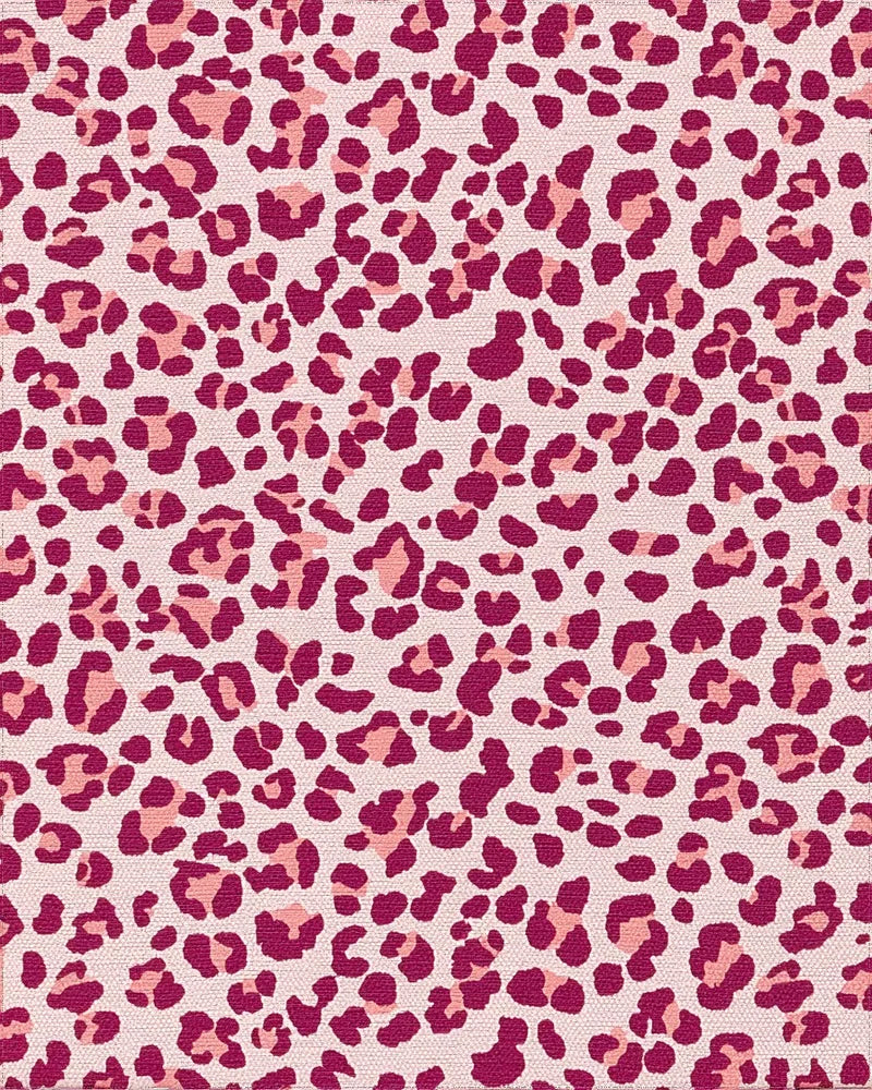 Fuchsia Leopard Spot Texture Accents Rug - Cutout View