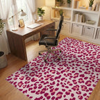 Fuchsia Leopard Spot Texture Accents Rug - Office View