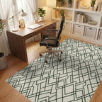 Geometric Diamond Lattice Rug Office View