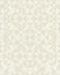 Geometric Diamond Textured Cream Rug - Cutout View