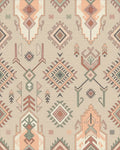 Geometric Earthy Tone Tribal Rug - Cutout View