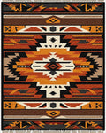 Geometric Native American Sunburst Rug - Cutout View