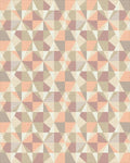 Geometric Pastel Diamond Starburst Rug - Cutout View