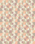 Geometric Pastel Diamond Starburst Rug - Cutout View