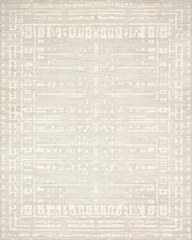 Geometric Stone Textured Abstract Rug - Cutout View