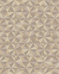 Geometric Taupe Faceted Prism Rug - Cutout View