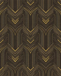 Gilded Bronze Art Deco Arches Rug - Cutout View