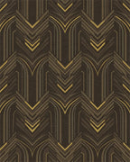 Gilded Bronze Art Deco Arches Rug - Cutout View