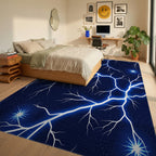 Glowing Lightning Bolt Pattern Rug Bedroom View