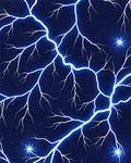 Glowing Lightning Bolt Pattern Rug - Cutout View