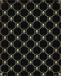 Golden Beehive Geometric Pattern Rug - Cutout View