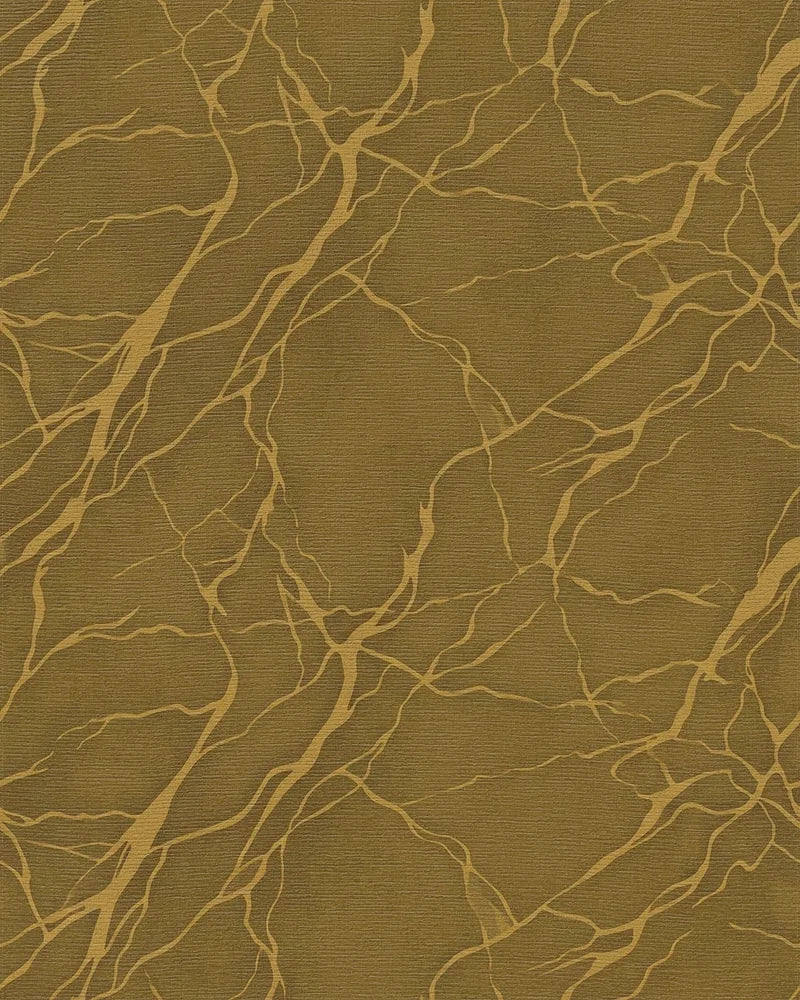 Golden Earth Cracked Marble Rug - Cutout View