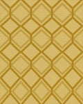 Golden Honeycomb Geometric Diamond Rug - Cutout View