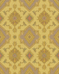 Golden Ochre Geometric Medallion Rug - Cutout View