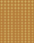 Golden Ochre Plus Grid Rug - Cutout View
