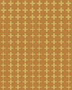 Golden Ochre Plus Grid Rug - Cutout View