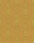 Golden Pineapple Tropical Medallion Rug - Cutout View