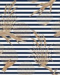 Golden Reeds and Driftwood Stripes Rug - Cutout View