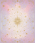 Golden Starburst Celestial Pattern Rug - Cutout View