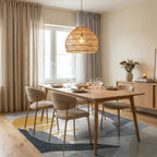Golden Sun Mountain Landscape Rug - Dining Room View