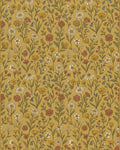 Golden Yellow Meadow Floral Arrangement Rug - Cutout View