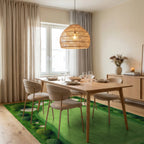 Golf Course Greens Pattern Rug - Dining Room View
