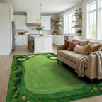 Golf Course Greens Pattern Rug - Living Room View