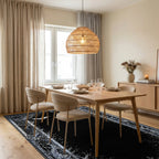 Gothic Bat Arched Branch Rug - Dining Room View