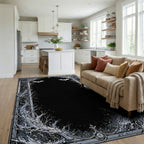 Gothic Bat Arched Branch Rug - Living Room View