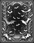 Gothic Bats Starry Branches Rug - Cutout View